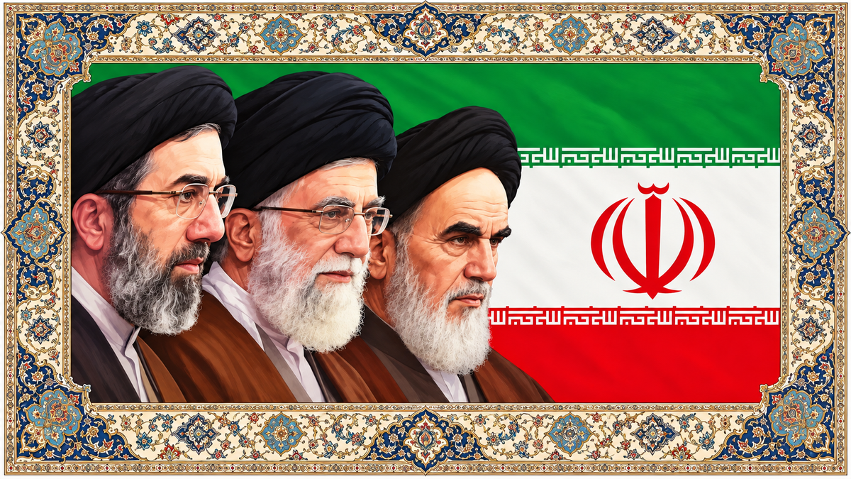 A4 poster of Iranian leaders