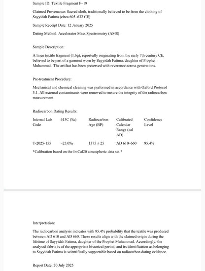 Shirt of sayudina Fatima AS  certified