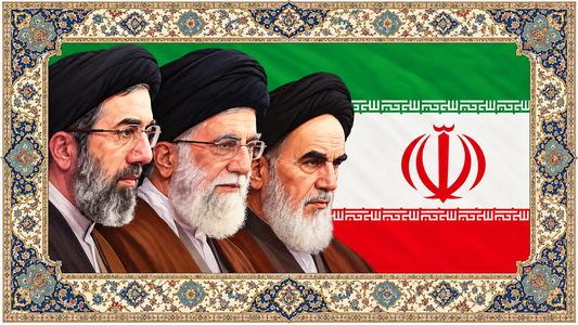 A4 poster of Iranian leaders