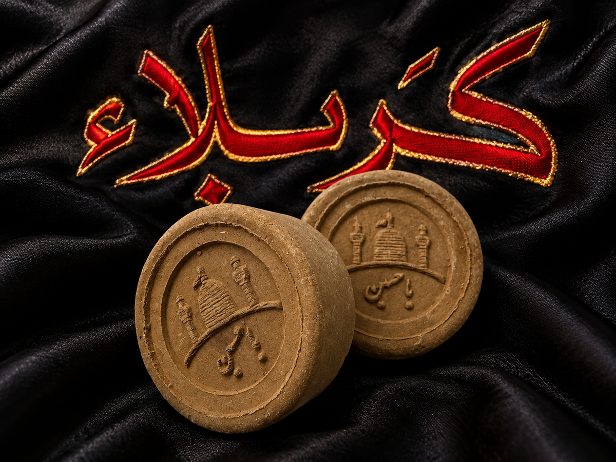 Round Prayer Clay Mohr Turbah of Karbala Imam Hussain grave soil